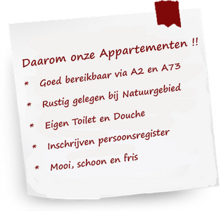 Notitieblaadje met redenen: Waarom kiezen voor een appartement op de Maashoeve?